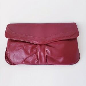 Vintage Dark Burgundy Clutch Bag
